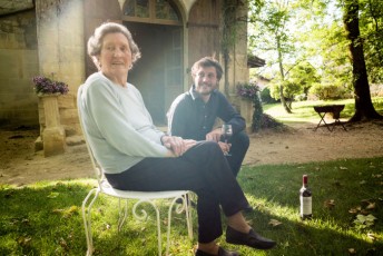 Adrien David Beaulieu owner of the chateau Coutet in St Emilion and his Grandma
